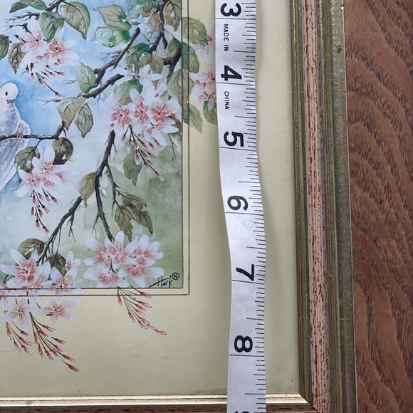 Vintage Haik Muradian Doves & Branches print framed 11 x 9 Home Decor Wall Art - Picture 5 of 9